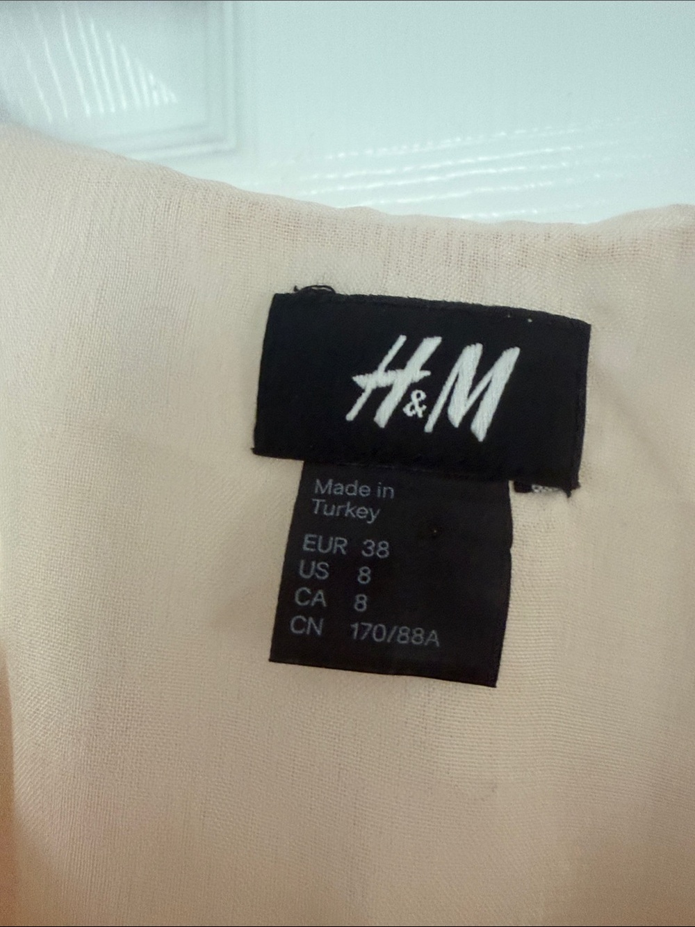 H&M Peach Pleated Ruffle Mini Slip Dress - Picture 2 of 4